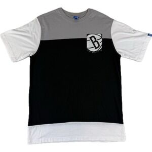 Adidas NBA Brooklyn Nets Mens Size Large Pocket Tee T-Shirt Basketball 3 Stripes